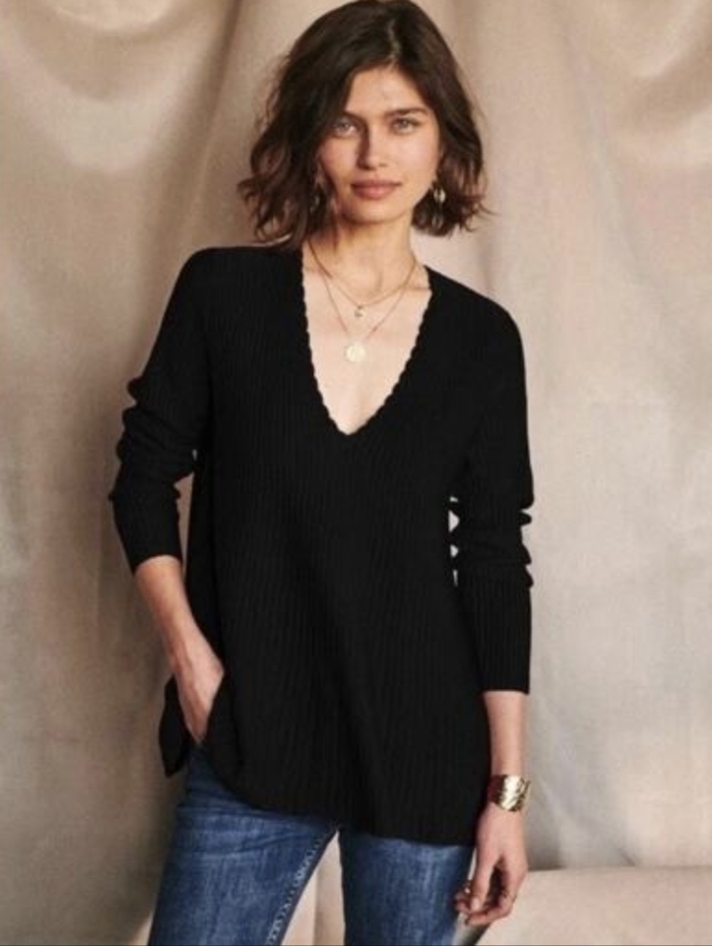 Sezane Earnestine Jumper Black Small NWOT